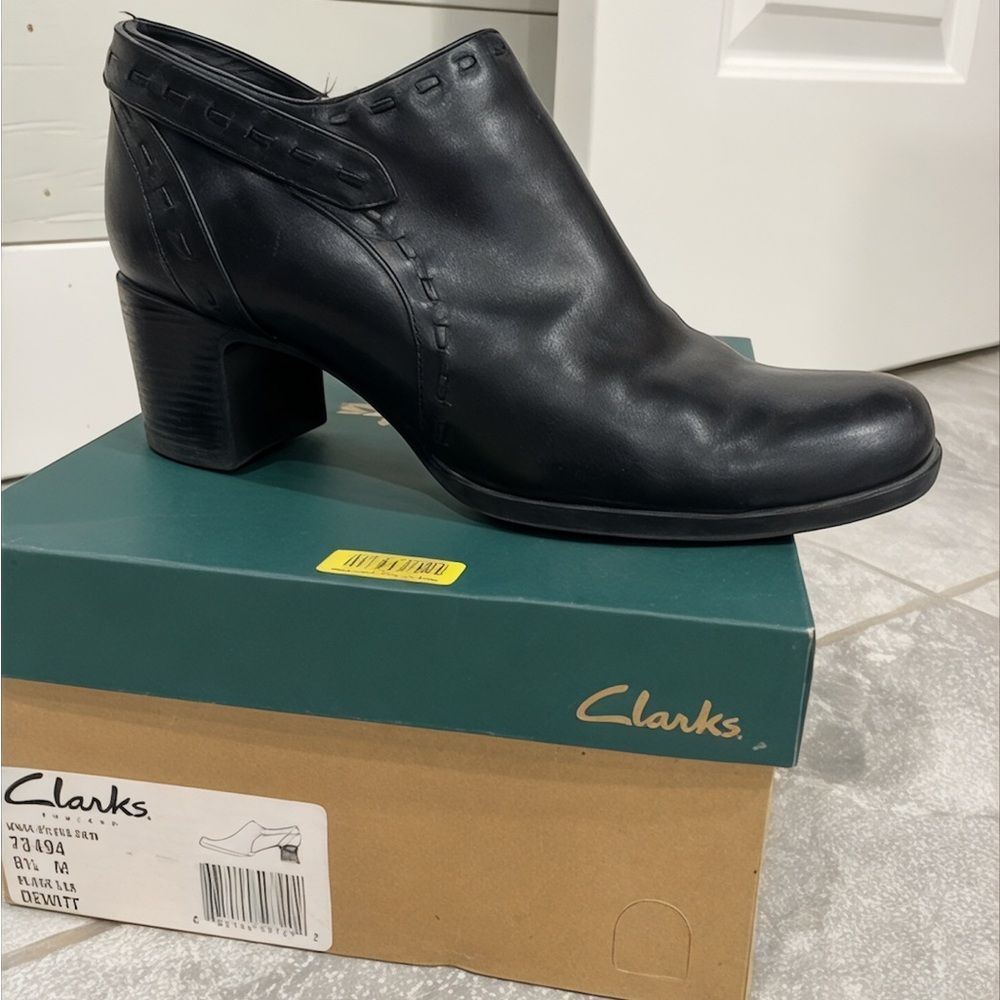 Clarks Women's Black Heeled Boots